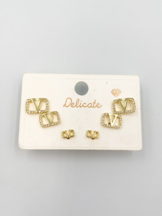 Lot de 3 paires de boucles